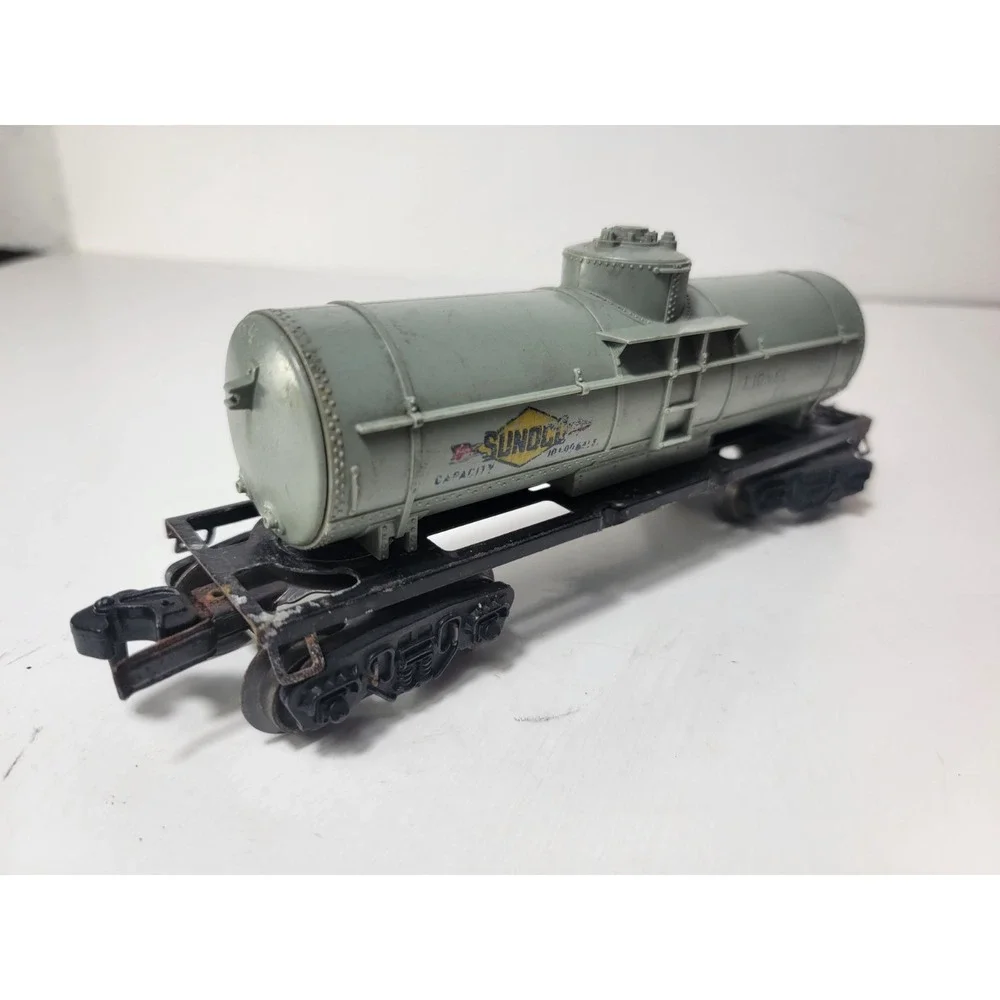 Lionel O Gauge Sunoco Single Dome‎ Tanker Car Gray #1005 Model Train